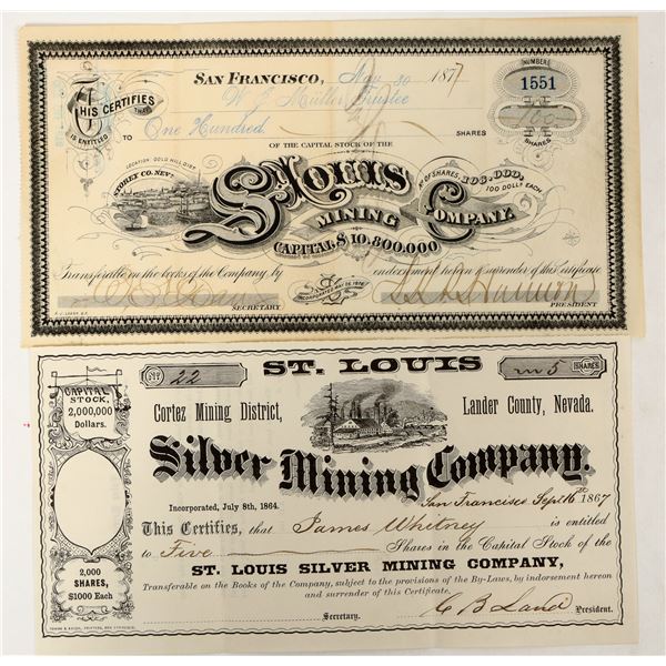 Two Different "St. Louis" Nevada Mining Company Stocks: Comstock and Cortez [195489]