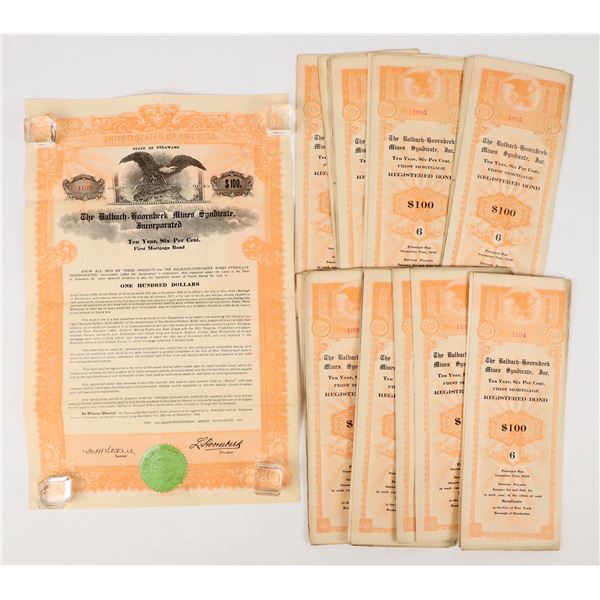 Balbach-Hoornbeek Mines Syndicate Bonds (18) [198042]