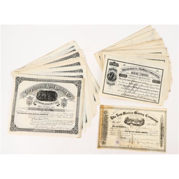 New Mexico Mining Stocks c.1867-81 (79) [206430]