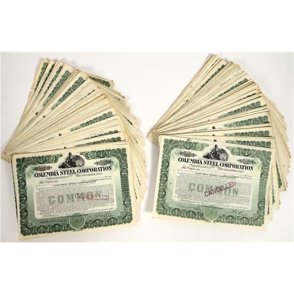 Columbia Steel Corporation Stocks c.1925-30 About 300 [206125]