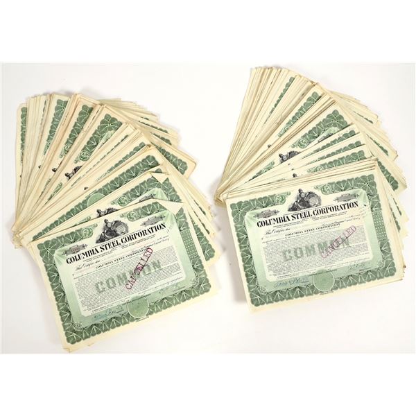 Columbia Steel Corporation Stocks c.1925-30 About 300 [206126]