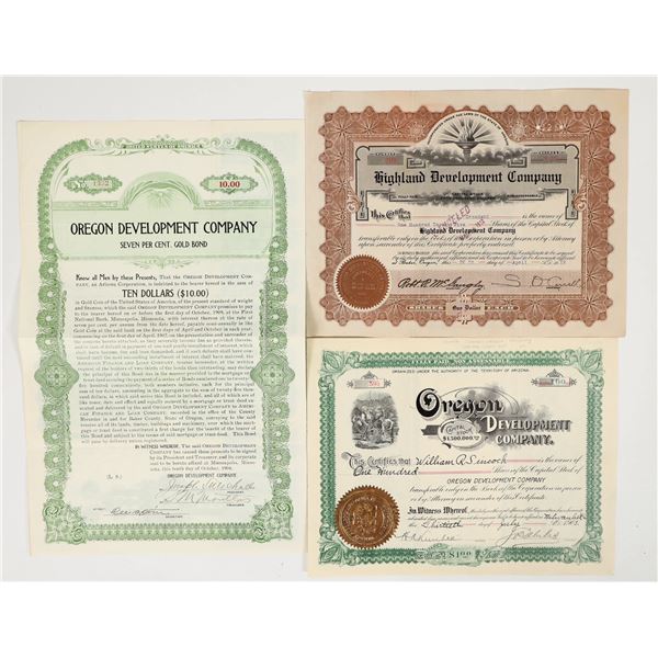 Oregon Mining Stock/Bond [202962]