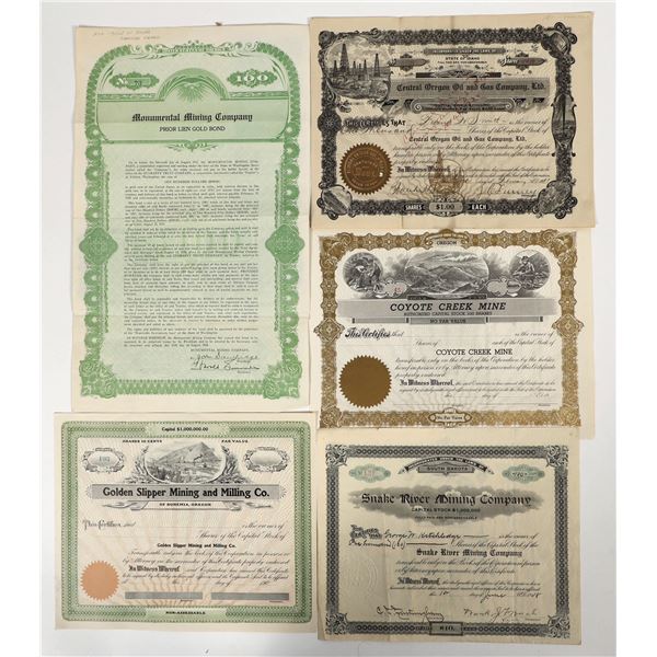 Oregon Mining Stocks [202969]