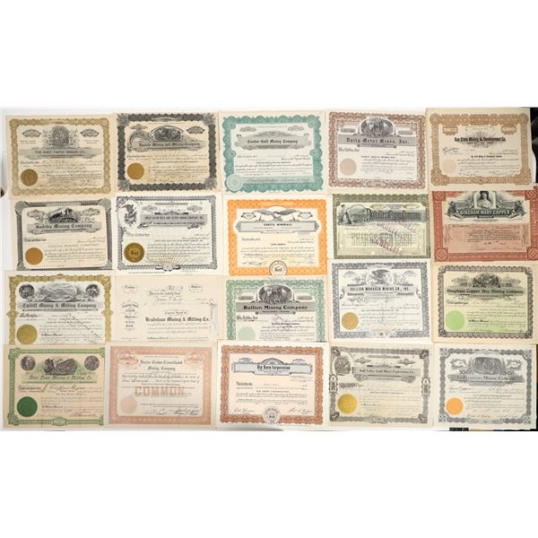 Utah Mining Stock Collection.  [200704]