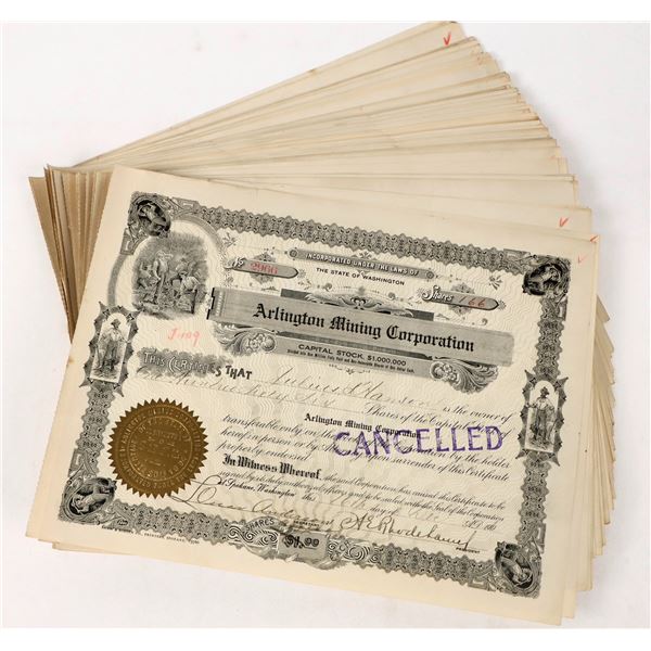 Arlington Mining Corporation Stocks About 100 [206220]