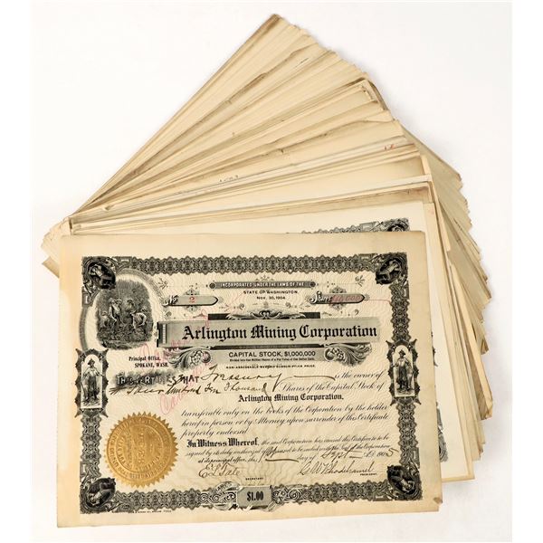 Arlington Mining Corporation Stocks c.1905 About 200.  [206212]