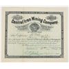 Image 1 : Central Iron Mining Company Stock Certificate, 1887 [205258]
