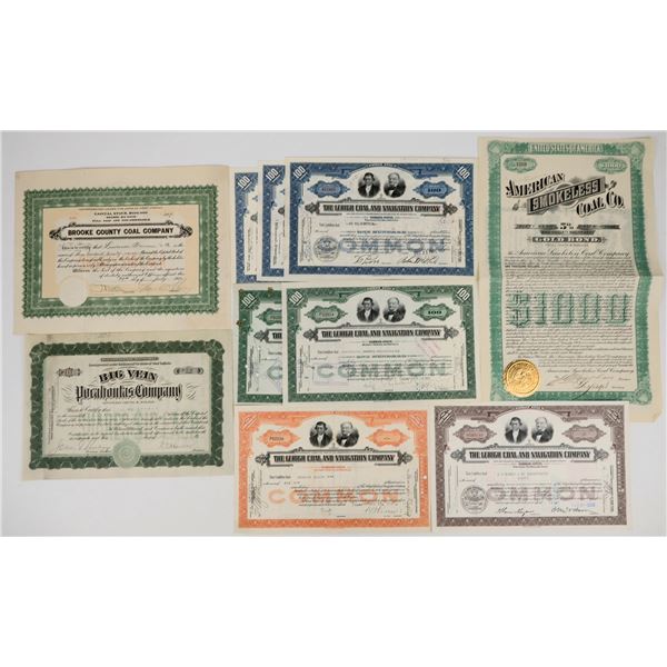 Coal Mining Stock Certificates (10) [206987]