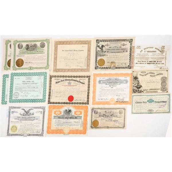 Western States Mining Stock Collection (13) [198040]