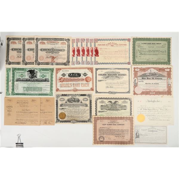 Various States Mining, Oil Stocks  [201169]