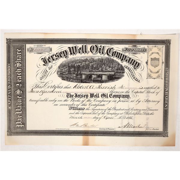 Jersey Well Oil Stock, 1866 [191638]