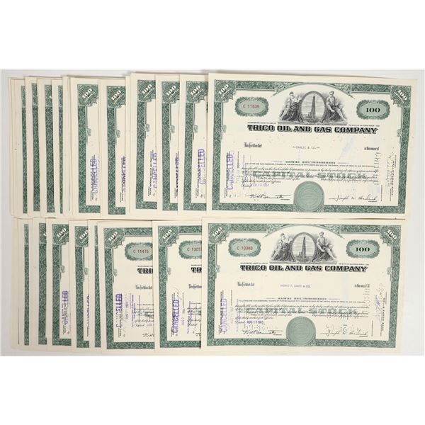 Trico Oil and Gas Company Stocks c.1963-64  About 45 [206140]