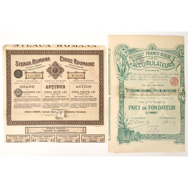 Bonds - French, Russian Oil, c1895-8 [187352]