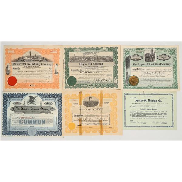 Colorado/Wyoming Oil Stocks, 1917-1955 (6) [205567]