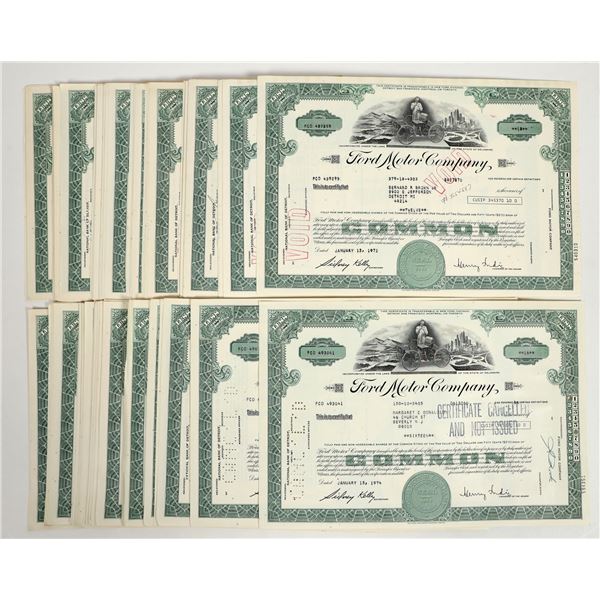 Ford Motor Company Stocks, c1965-1976  (150+) [205488]