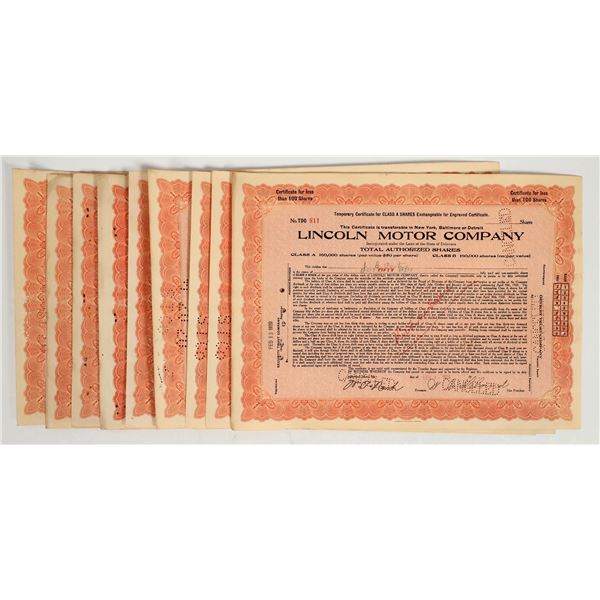 Lincoln Motor Co. Stocks [201237]