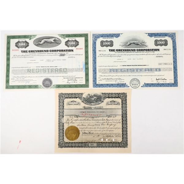 Bus Companies Stock Certificate Group (4 Different) [197952]
