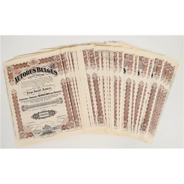 Autobus Belgers Stock Certificates 1924 (80) [205623]