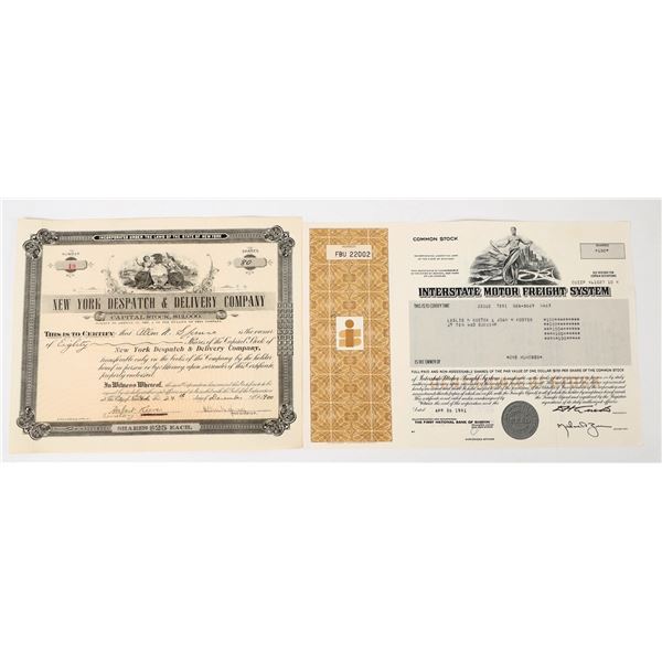 Motor Freight Stock Certificate Pair [197959]