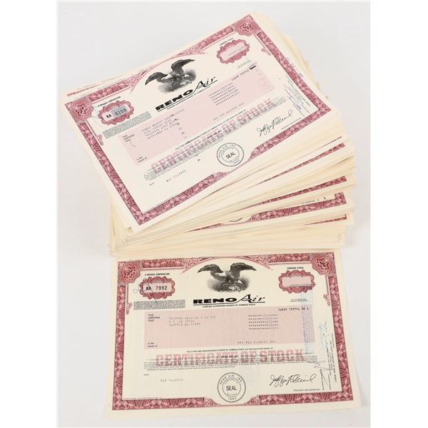 Reno Air Stock Certificates Group (300) [206973]