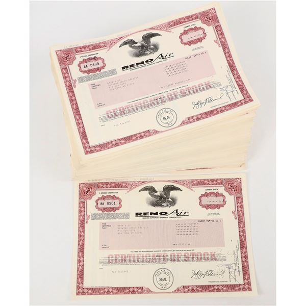 Reno Air Stock Certificates Group (300) [206974]