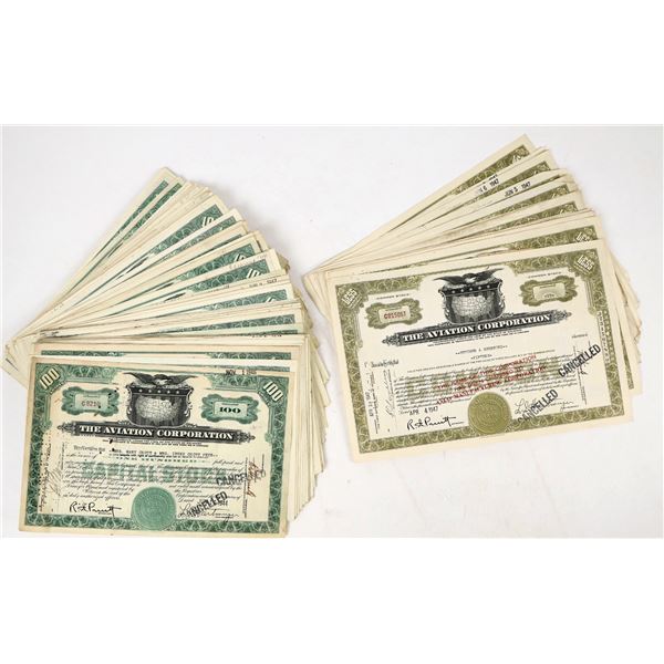 Aviation Corporation Stock Certificates 1947  (150+) [207086]