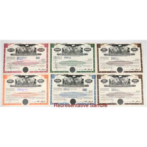 Pan American World Airways Inc. Stocks 1975 ( approx. 300) [207083]
