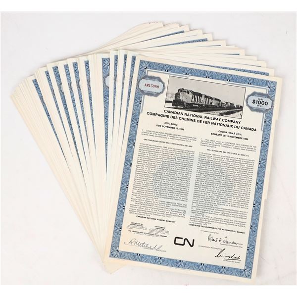 Canadian National Railway Company Stock Certificates (100+) [207085]