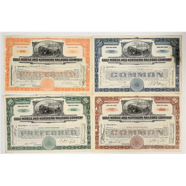 Gulf, Mobile & Northern Railroad Stocks (70) [206059]