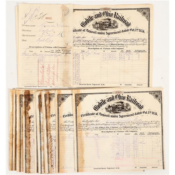 Mobile and Ohio Railroad Co. Bond c. 1876 (16+) [206312]