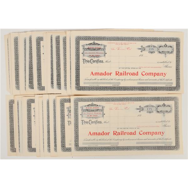 Amador Railroad Co. Stocks (65+) [204898]