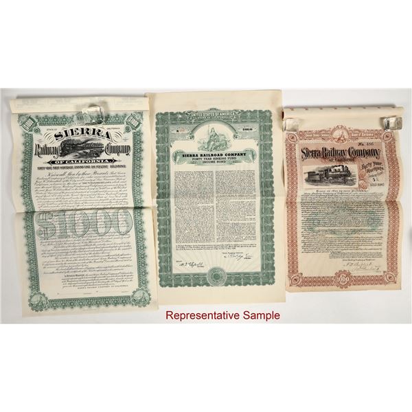 Sierra Railway/Railroad Co. Bonds (75) [206026]