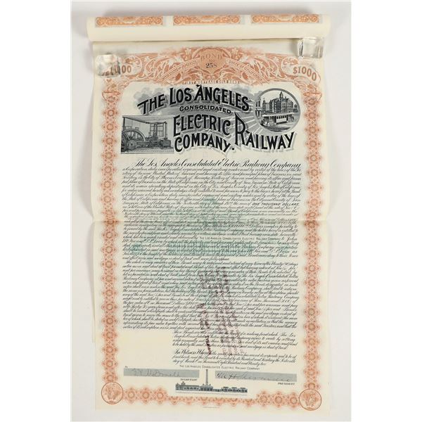 Los Angeles Consolidated Electric Railway Company Gold Bond 1922 (1) [206314]