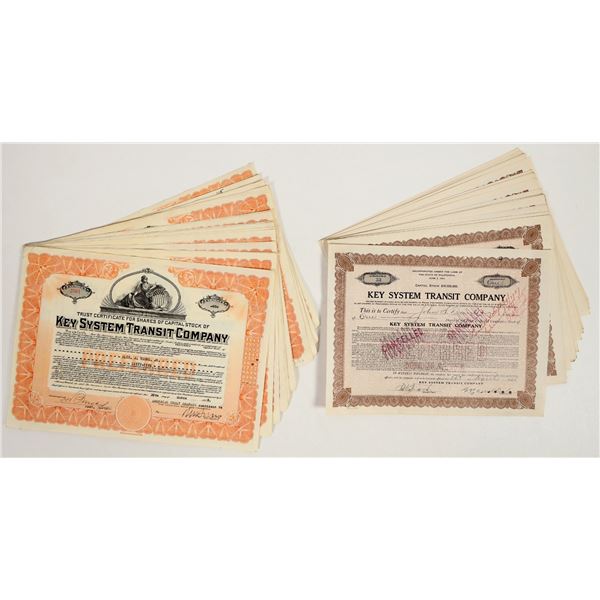 Key System Transit Co. Stocks, 1920s (65) [206050]
