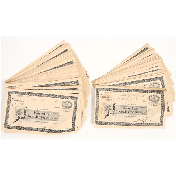 Piedmont and Mountain View Railway Stock Certificate (200) [206114]