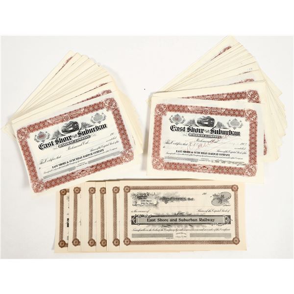 East Shore and Suburban Railway Company Stock Certificates (200) [206115]