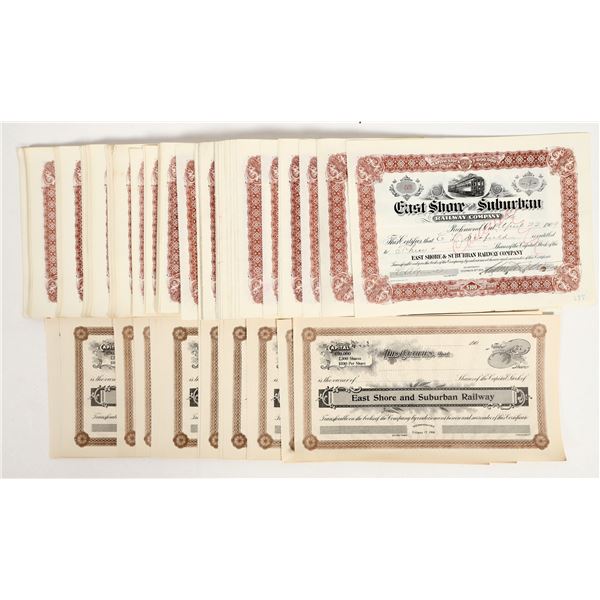 East Shore and Suburban Railway Company Stock Certificates (200) [206116]