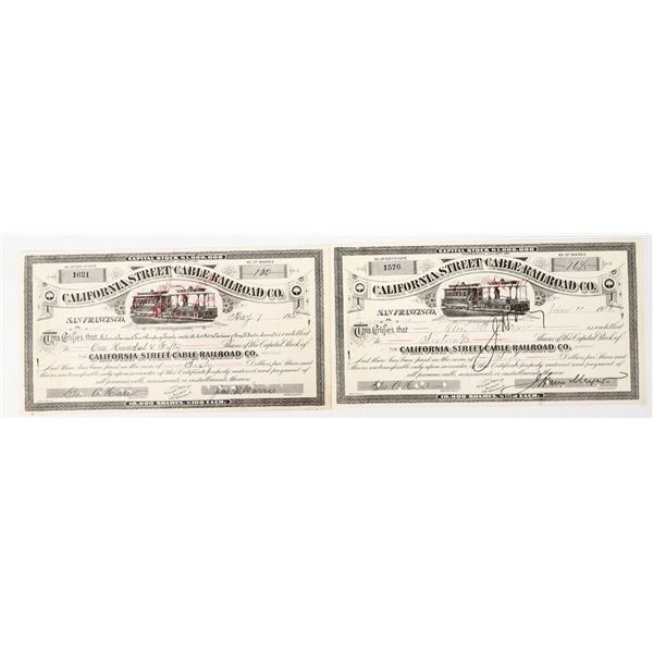 California Street Cable Railroad Co. Stock Certificate Pair [198002]