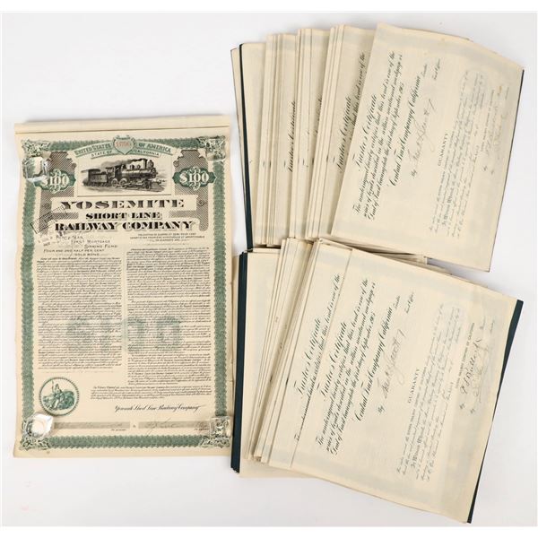 Yosemite Short Line Railway Company Bond c.1945 (60+) [206347]