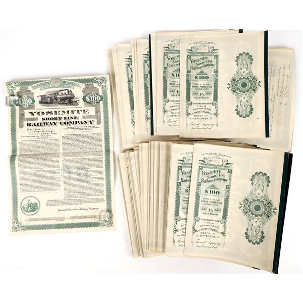 Yosemite Valley Railroad $100 Bonds About 150 [206708]