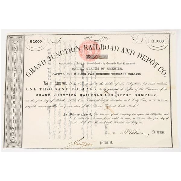 Grand Junction Railroad and Depot Co.  Certificate [206179]