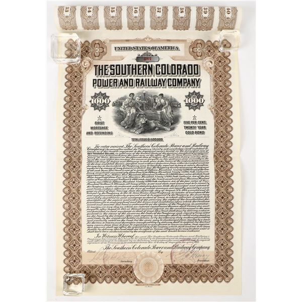Southern Colorado Power & Railway Company Gold Bond, 1908 [198166]