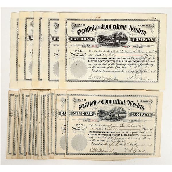 Hartford & Connecticut Western RR Stocks (35) [206045]