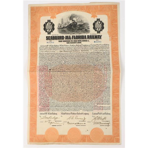 Seaboard-All Florida Railway Gold Bond, 1925 [207321]