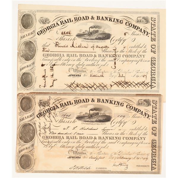 Georgia Rail Road & Banking Company Stock Certificate [206068]