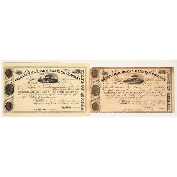 Georgia Rail Road & Banking Company Stocks (2) [206069]
