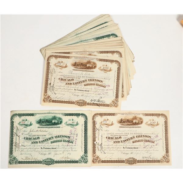 Chicago and Eastern Illinois Railroad Stocks (40) [206038]