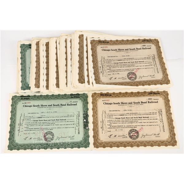Chicago South Shore and South Bend Railroad Stock Certificates (200) [206972]