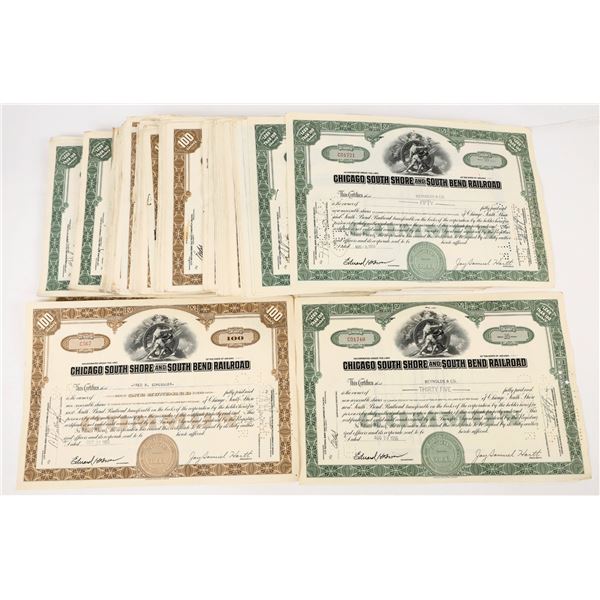 Chicago South Shore and South Bend Railroad Stock Certificates (300) [206971]
