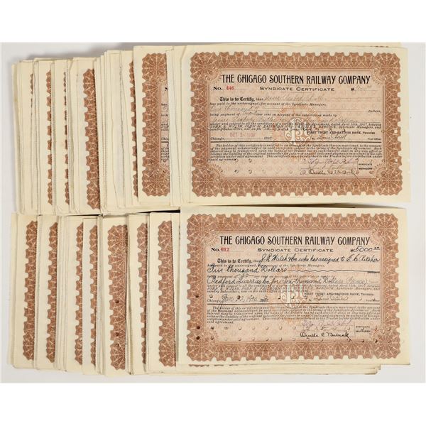 Chicago Southern Railway Company Stocks (140+) [206107]